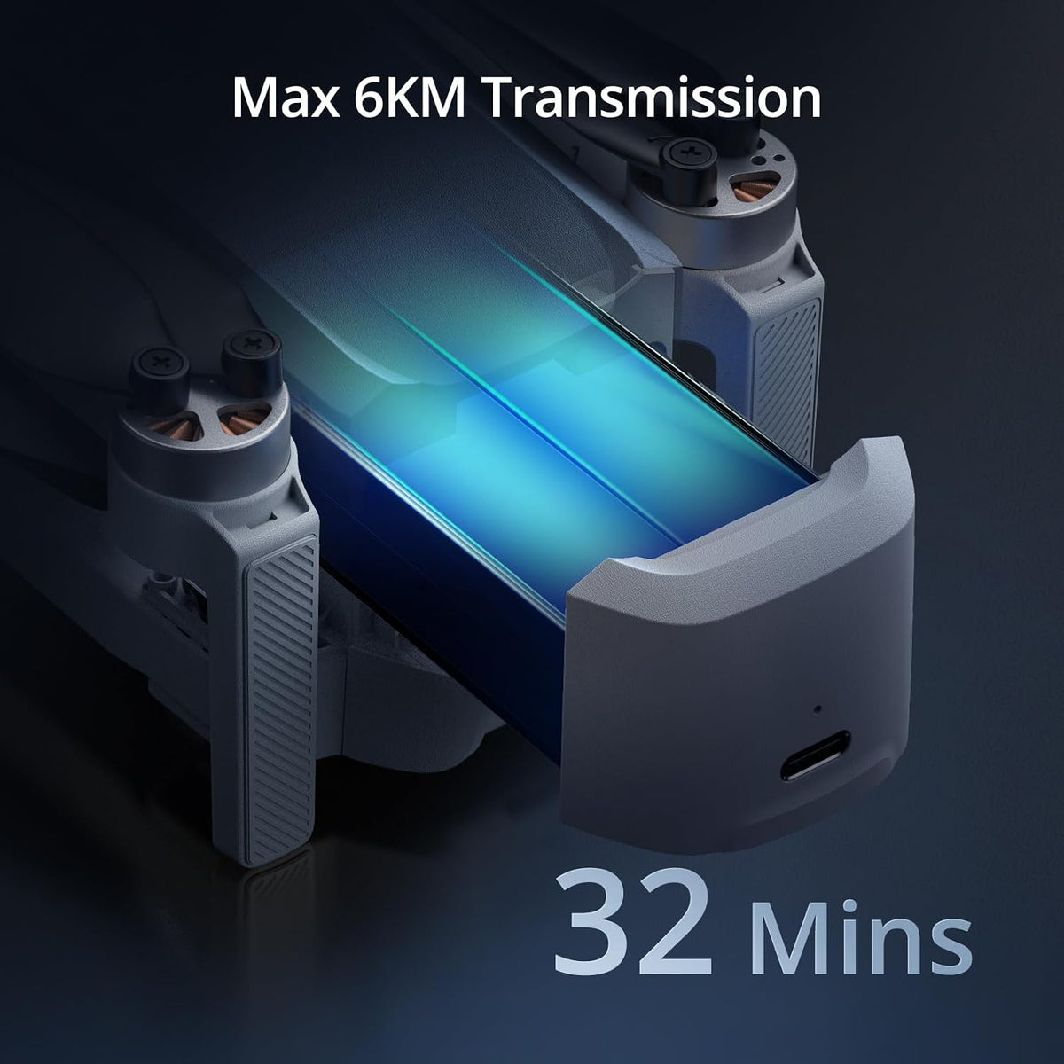 Potensic ATOM Dron GPS de 3 ejes con cardán, 4K, menos de 249g, 32 minutos de vuelo, transmisión de largo alcance de 6KM, seguimiento visual, disparos rápidos 4K/30FPS, foto de 12MP, liviano y
