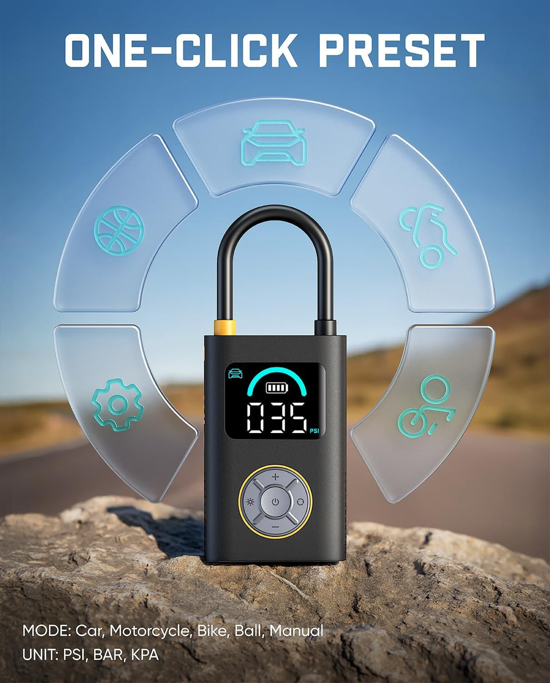 Fanttik Inflador de neumáticos portátil X10 Pro para coche compacto...