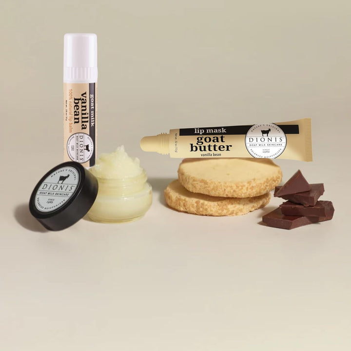 Dionis Kit de Cuidado de Labios de Leche de Cabra con Vainilla de 3...