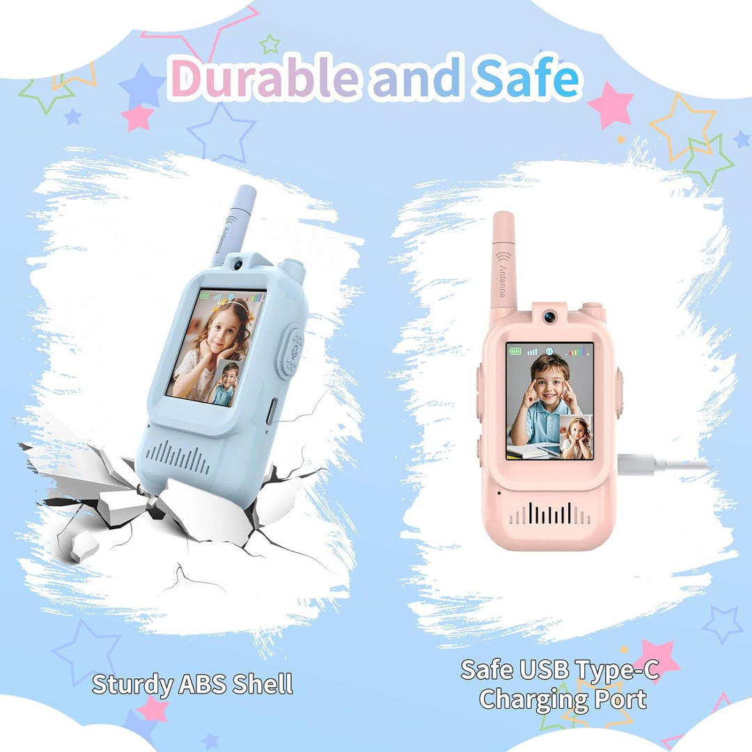 Walkie Talkies para niños, paquete de 2 walkie talkies de video con...