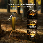 Lámpara BougeRV Luz telescópica CL04, linterna de campamento 15600mAh recargable