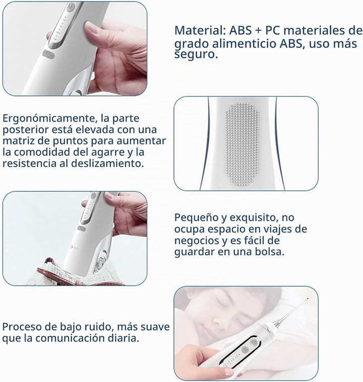 R REVA Irrigador dental inalámbrico para dientes, encías y aparatos...