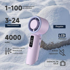 Guirngou Ventilador turbo portátil de mano, viento de 1 a 100 veloc...