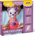 qollorette Kit de costura de fieltro para niños, haz tu propio juguete de gatito, kit de manualidades para niños - Kit de costura Haz un amigo - Kit de costura para principiantes para niños, aprende a