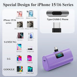 Cargador portátil mini para iPhone 17\/16, Batería externa PD USB C...