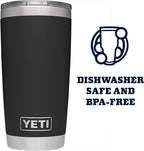 YETI Rambler - Vaso de acero inoxidable con aislamiento al vacío de 20 onzas con tapa MagSlider