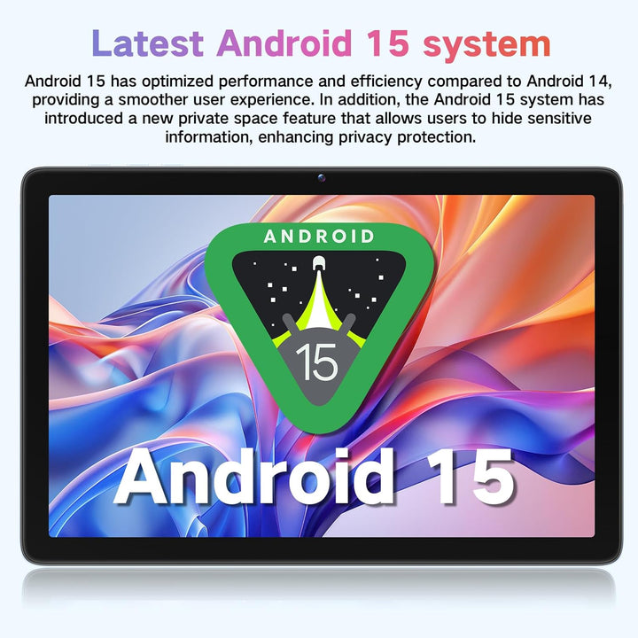 Tableta, Android 15 Tablets 10 pulgadas con 12 GB de RAM+128 GB de...