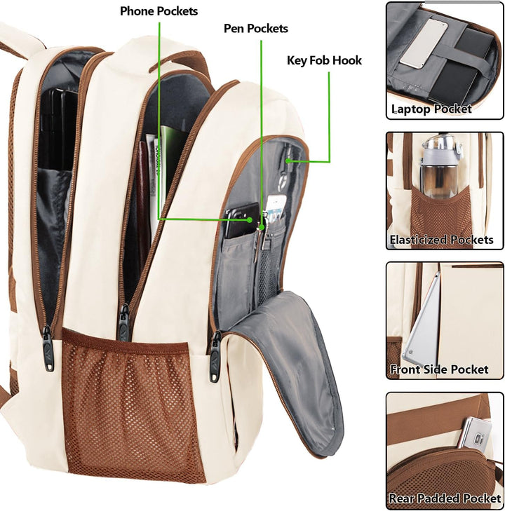 MATEIN Mochila de viaje para laptop de 15.6 pulgadas, bonita mochil...