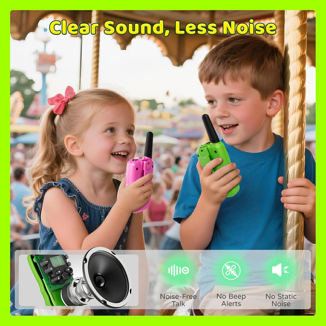 BATURU Walkie Talkies recargables para niños de 3 millas de largo a...