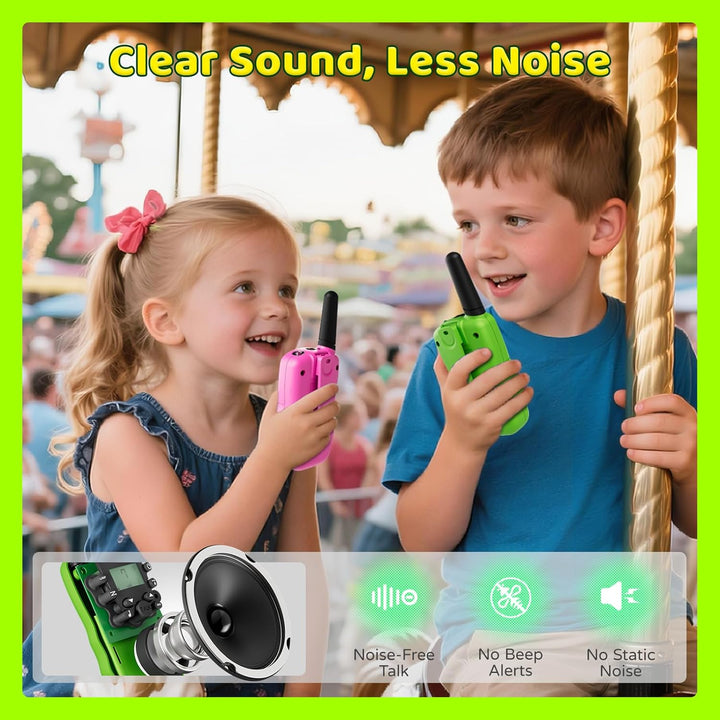 BATURU Walkie Talkies recargables para niños de 3 millas de largo a...