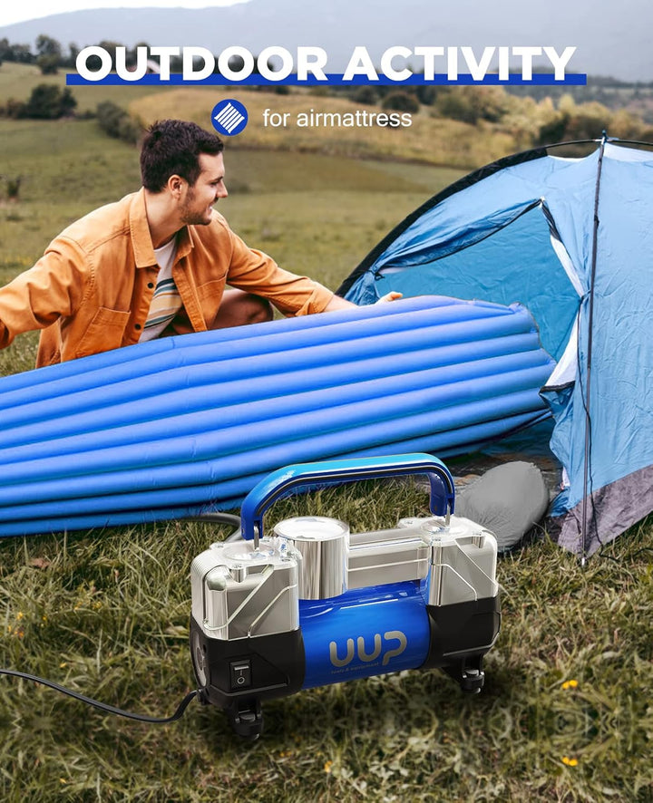 UUP Compresor de aire para inflador de neumáticos, 150PSI 12V CC, d...