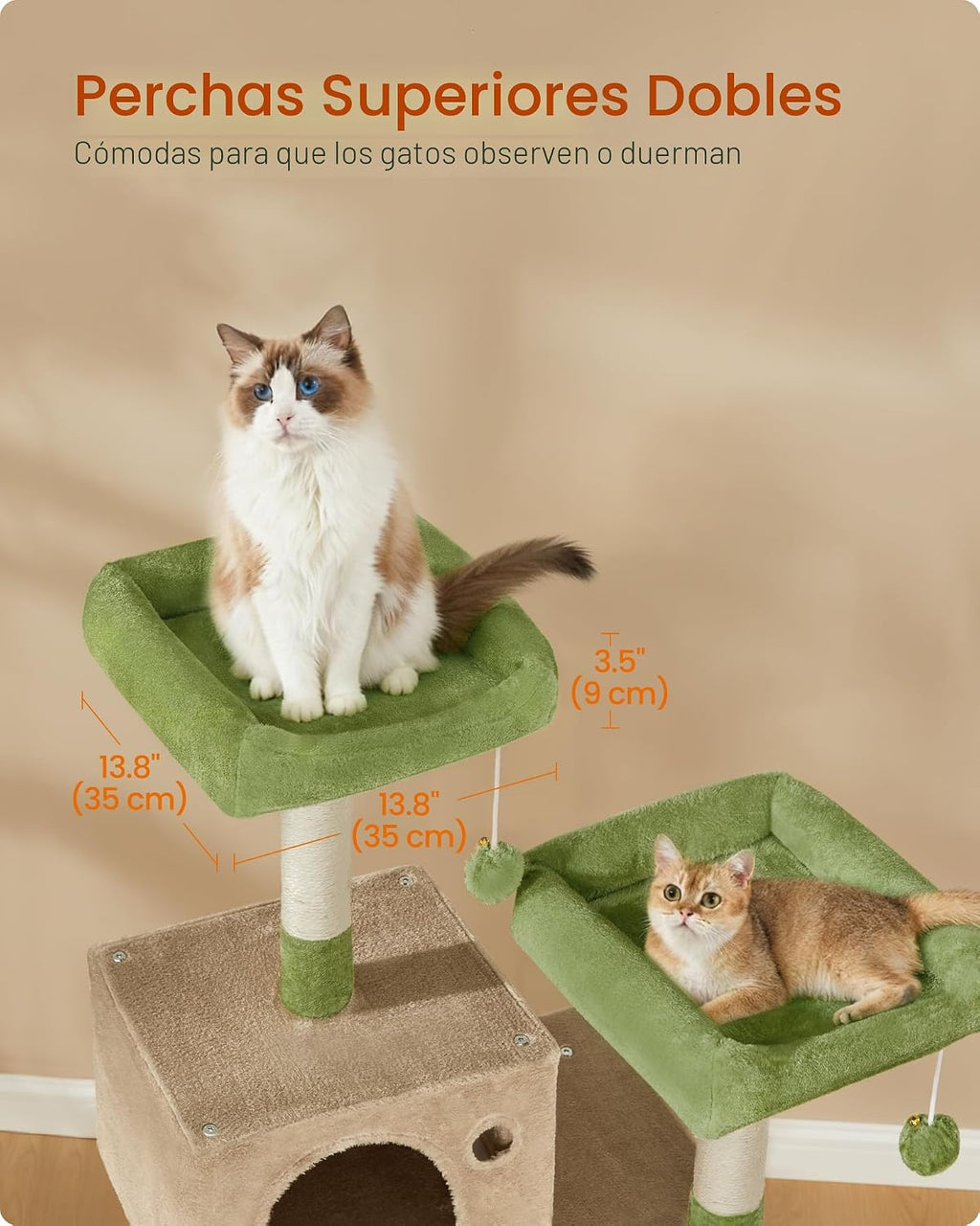 Feandrea - Árbol para gatos, torre para gatos de 55.8 pulgadas de alto
