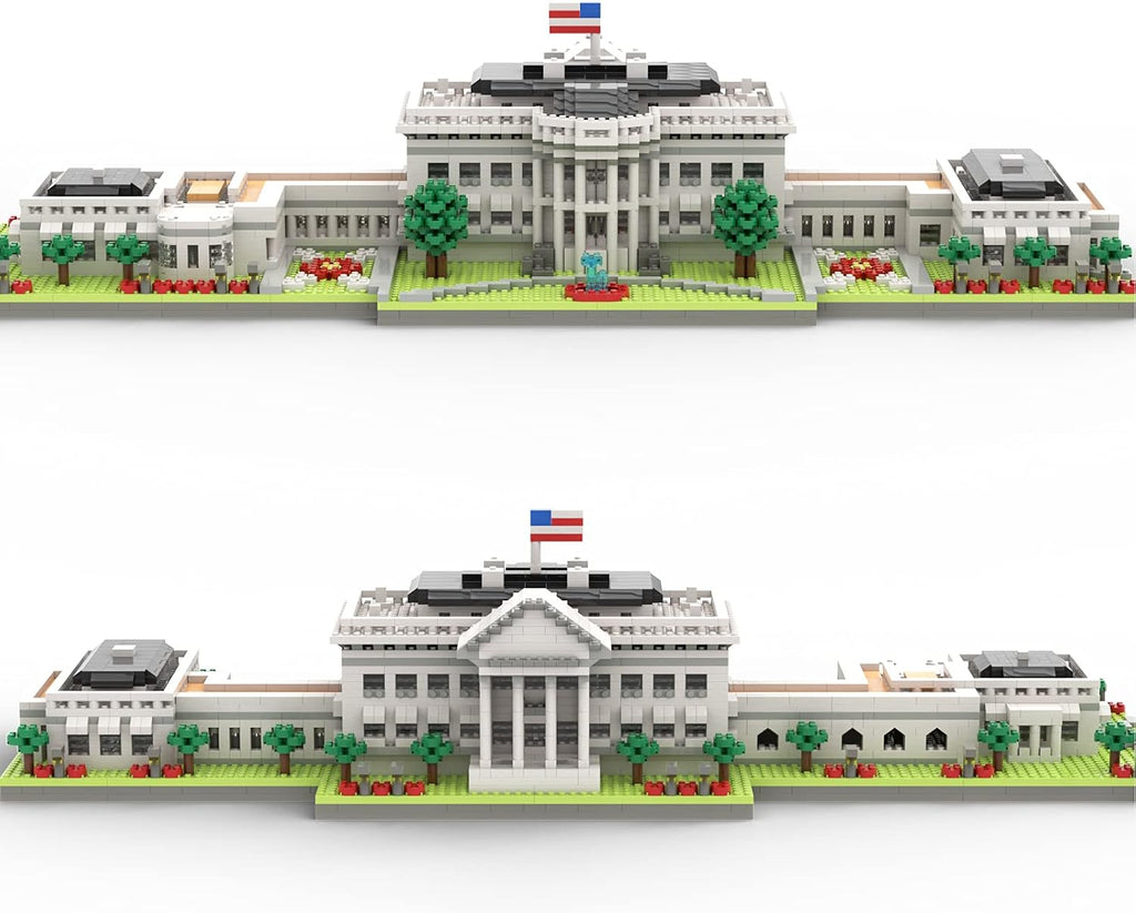 SEMKY Micro Mini Blocks White House Famous Landmark Model Set, (3000 piezas) - Juguetes de construcción y arquitectura, regalos para niños y adultos