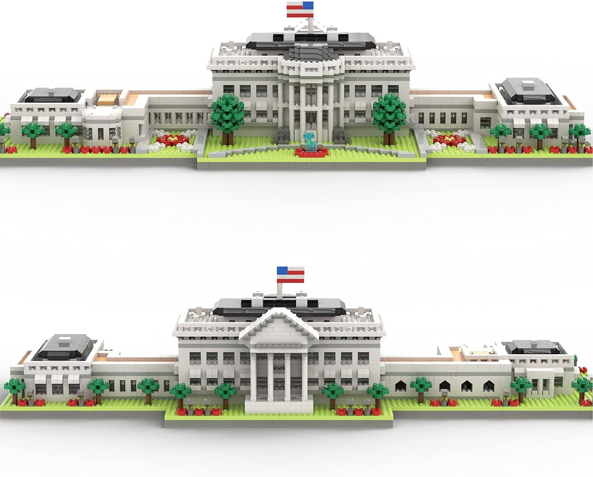 SEMKY Micro Mini Blocks White House Famous Landmark Model Set, (3000 piezas) - Juguetes de construcción y arquitectura, regalos para niños y adultos