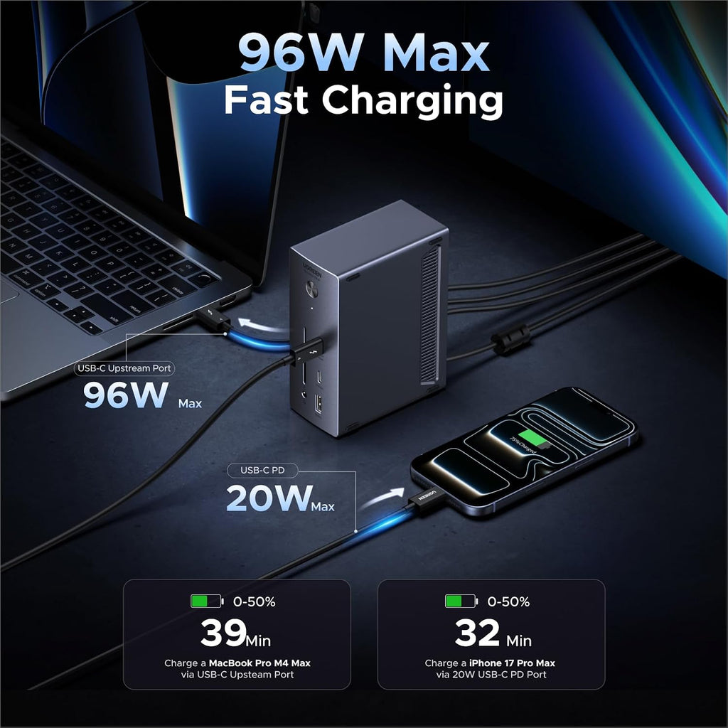 UGREEN Estación de acoplamiento Thunderbolt 4 13 en 1, doble 4K@60Hz