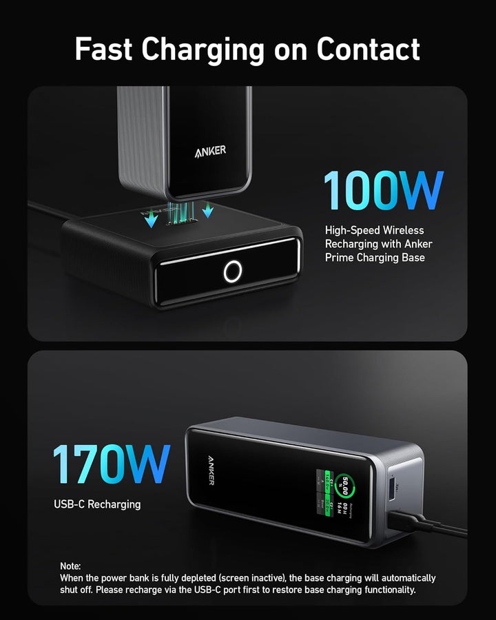 Anker Prime Power Bank, Cargador portátil de 27,650 mAh con 3 puert...