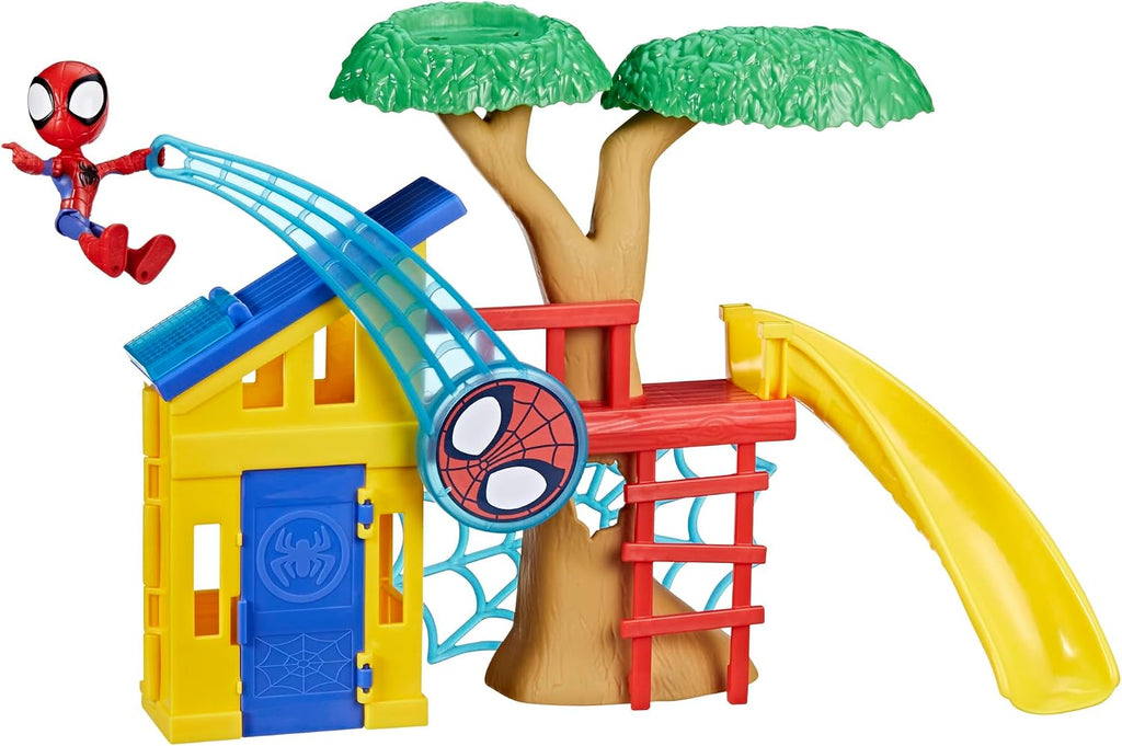 Hasbro - Juego de plaza de Spidey y sus increíbles amigos, incluye figura de acción de 4 pulgadas, juguetes de superhéroes Marvel para niños de 3 años en adelante
