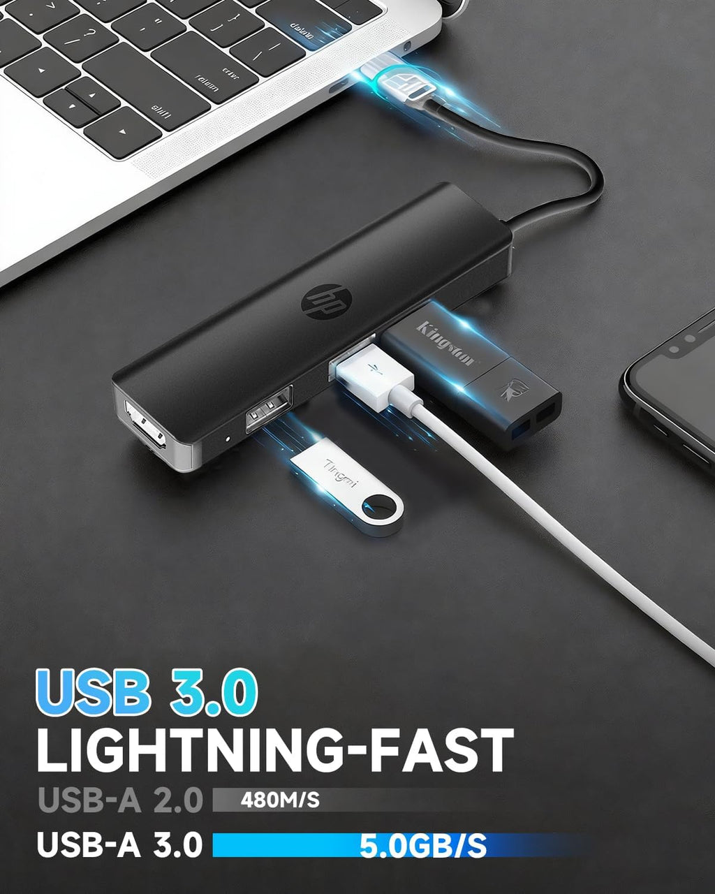 HP, hub USB