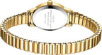 Relojes pequeños de oro para mujer, reloj analógico para mujer con banda de expansión de acero inoxidable, esfera romana ovalada, resistente al agua