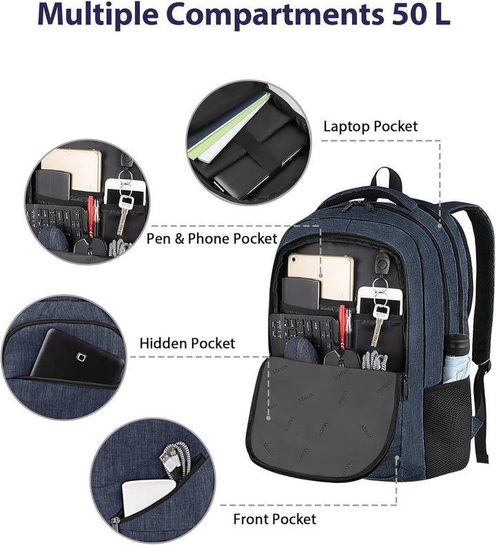 MATEIN Mochila extra grande para laptop para hombres, mochila de vi...