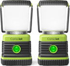 Lámpara Consciot Linterna de camping LED con pilas de 1000 lúmenes, 4 modos de luz