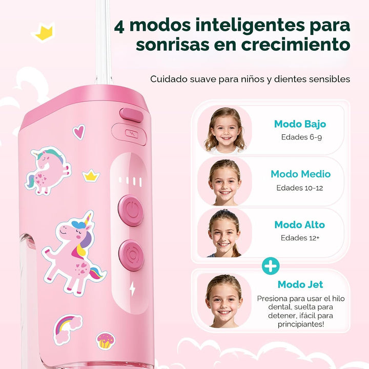 COSLUS - Irrigador de agua portátil para niños: 4 modos suaves para...