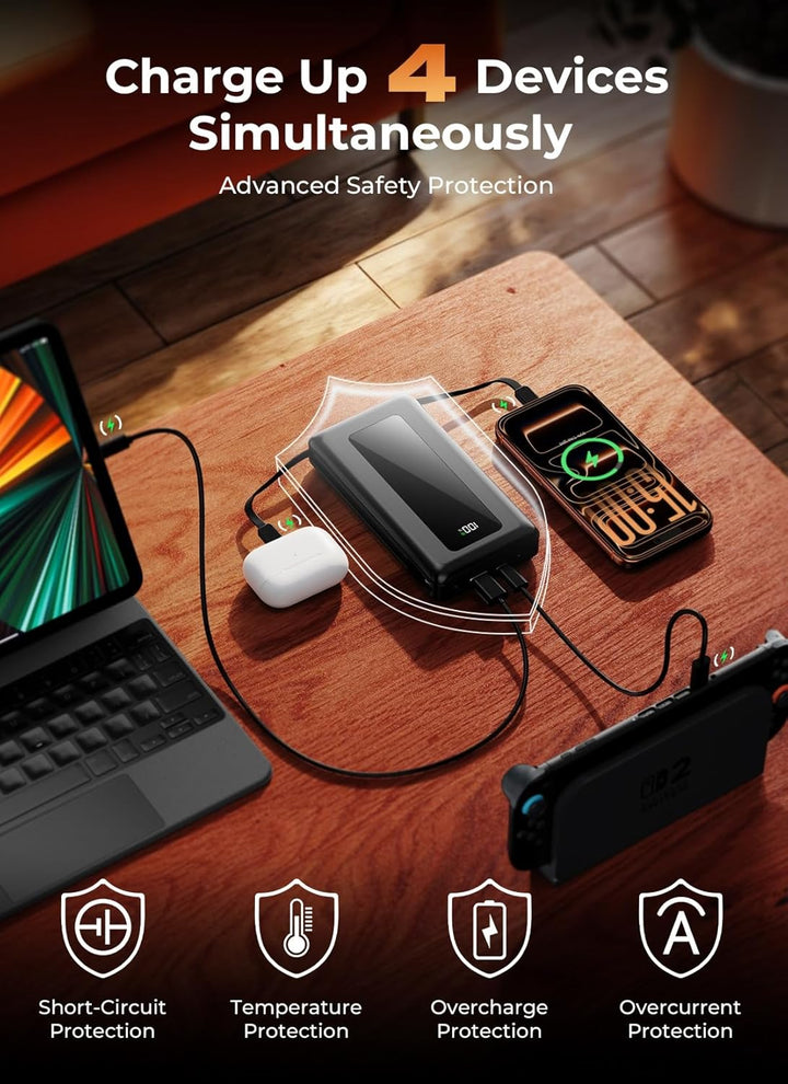 JKELAR Banco de energía, cargador portátil de 50000 mAh, paquete de...