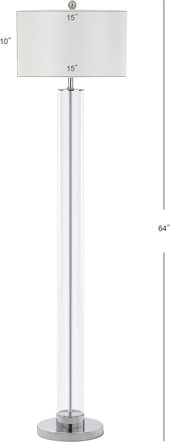 Lámpara SAFAVIEH Lovato FLL4017A - Lámpara de pie, 64 pulgadas, color cromado y