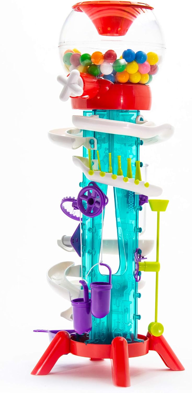 Thames & Kosmos - Máquina de bolas de chicle - Construye tu propia máquina para bolas de chicle aplicando tus conocimientos de física e ingeniería - 12 experimentos posibles | Incluye deliciosas bolas de chicle
