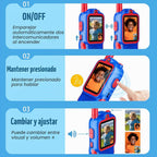 Startcan Walkie Talkies de video para niños, paquete de 2 juguetes Walkie-Talkie de largo alcance para diversión en interiores y exteriores, regalos de cumpleaños de Navidad para niños de 3 a 8 años