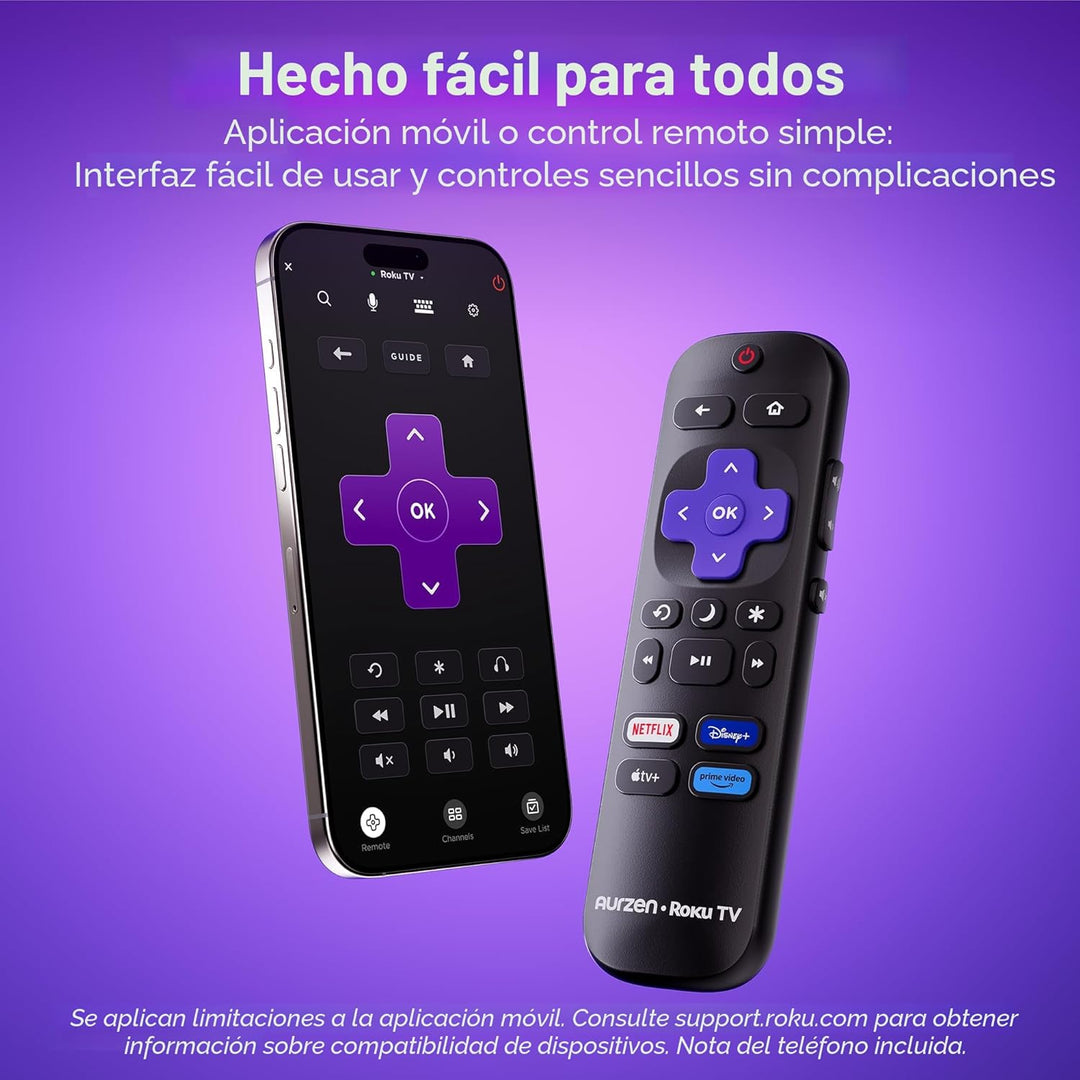 Aurzen Proyector inteligente Roku TV con Wifi y Bluetooth, experien...