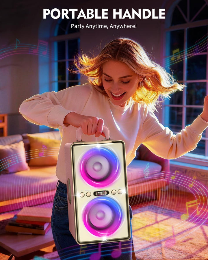 YIER Altavoz Bluetooth, altavoz de fiesta de pico de 240 W con grav...