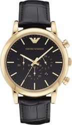 Reloj Emporio Armani para hombre de tres manecillas, automático o cronógrafo, con correa de acero inoxidable o cuero