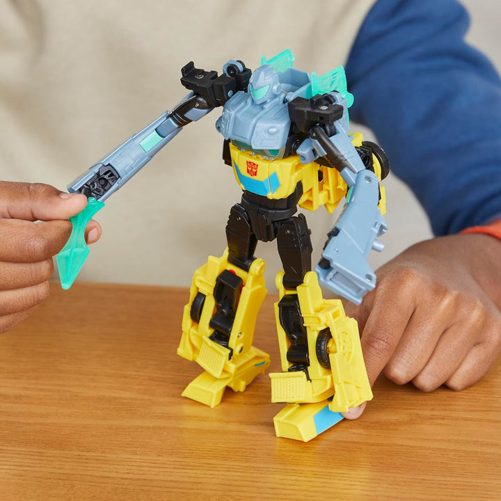 Transformers EarthSpark Cyber-Combiner Bumblebee and Malto Robot Fi...