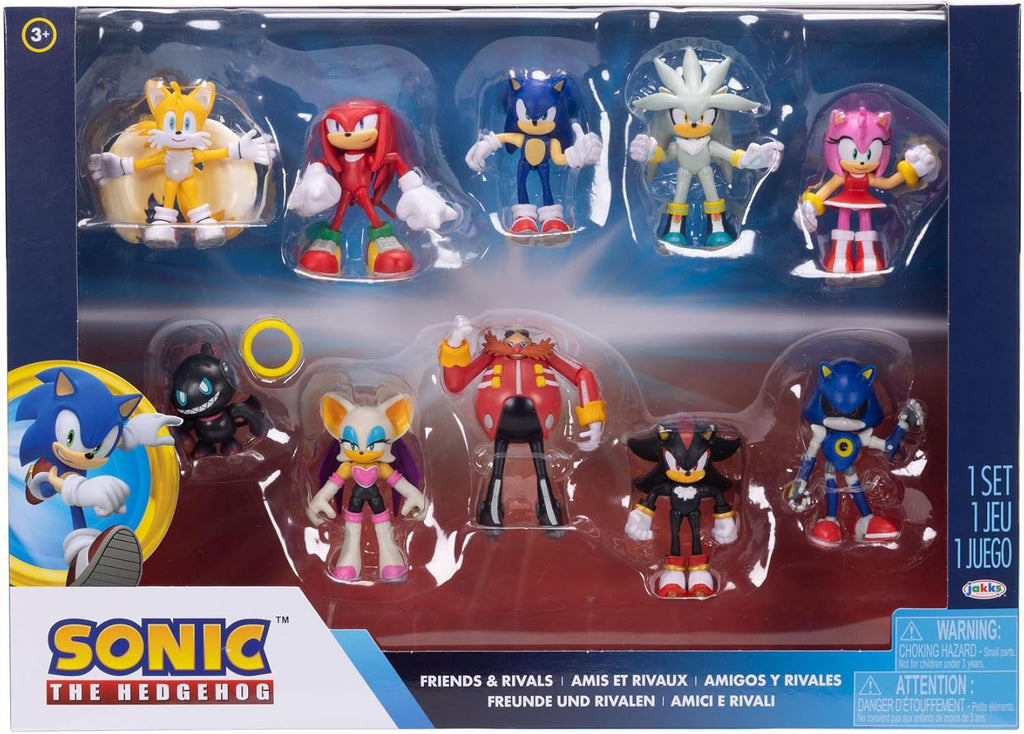 Conjunto de Sonic the Hedgehog: 10 Figuras Modernas de 2.5" (6.5 cm) - Amigos y Enemigos