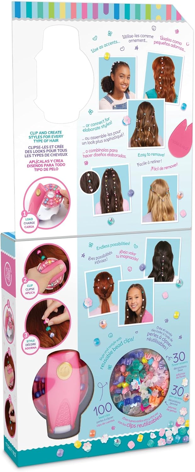 Make It Real Snap N Glam - Juego de peinado gemas