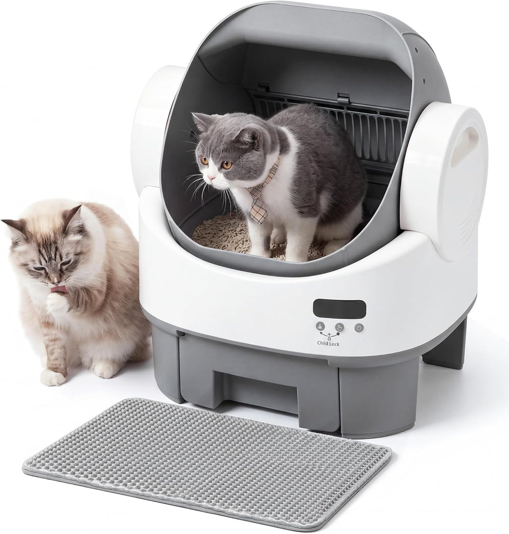 WARCAT Caja de arena para gatos autolimpiante automática Cerradura infantil