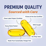 Aceite de pescado DHA Omega 3 de triple fuerza 3600 mg | Más de 210...