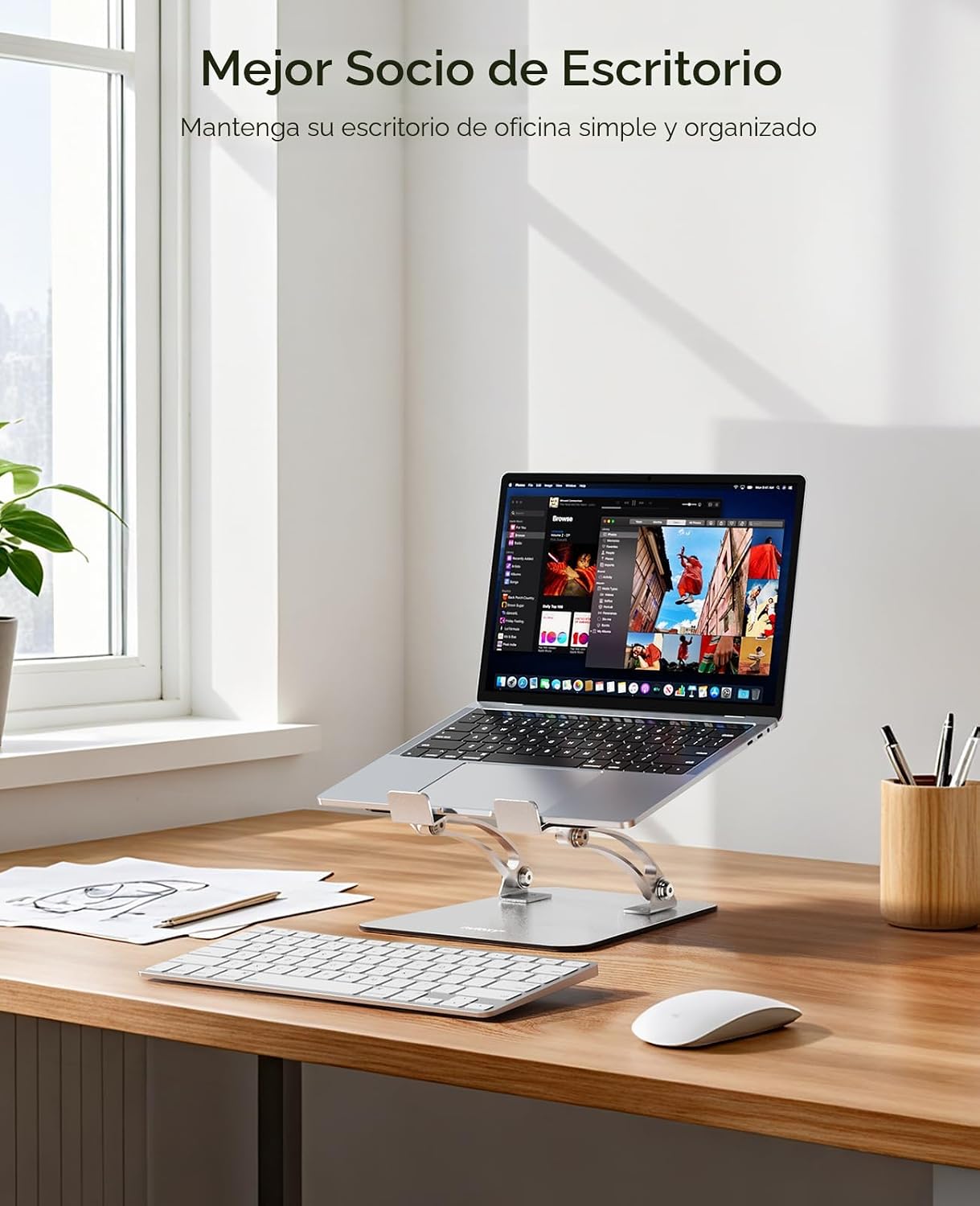 Nulaxy Soporte para portátil totalmente ajustable para escritorio,...