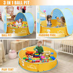 Peradix - Piscina infantil con toldo, tienda de campaña para niños