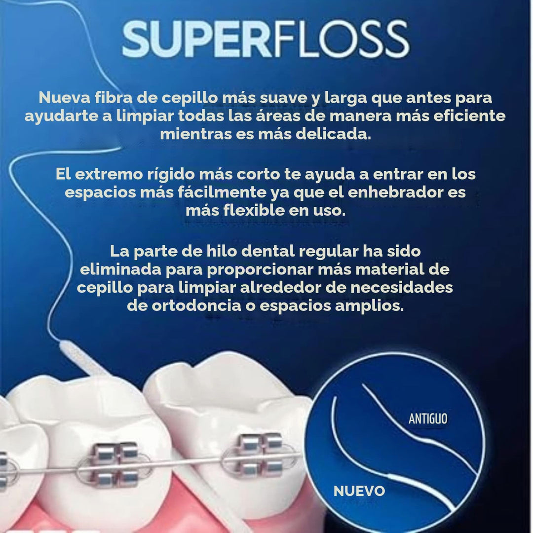 Oral-B Super Floss - Hilos de menta precortados, enhebradores, 50 u...
