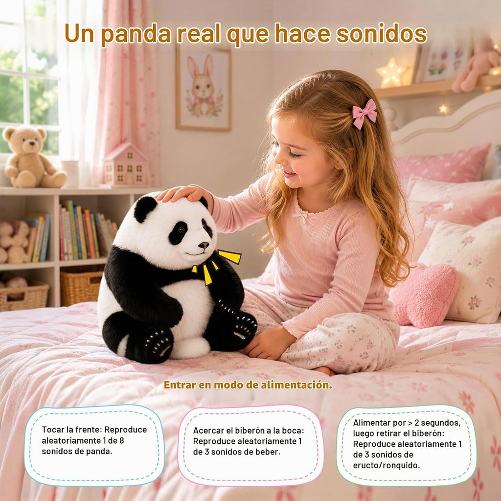 GOLABS Panda Plush AI Toy para niños de 3 años, compañero interactivo