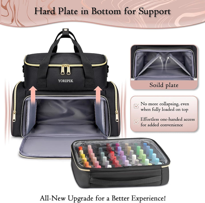 YOREPEK Estuche extra grande para esmalte de uñas, con capacidad pa...