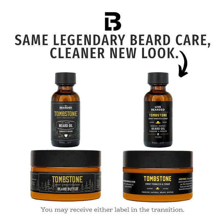 Live Bearded: Kit de aseo para barba con aceite de barba y bálsamo...