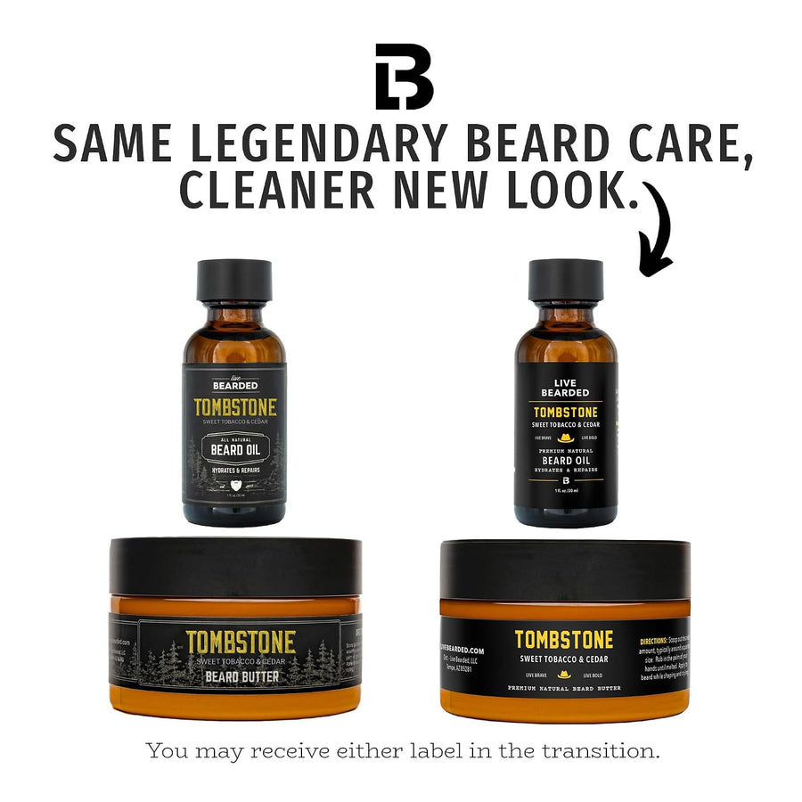 Live Bearded: Kit de aseo para barba con aceite de barba y bálsamo...