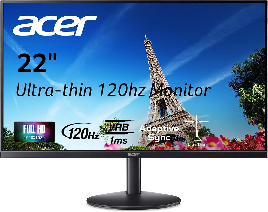 Acer 21.5in FHD 1920x1080 120Hz Monitor de oficina SB223Q J0bi | 1m...