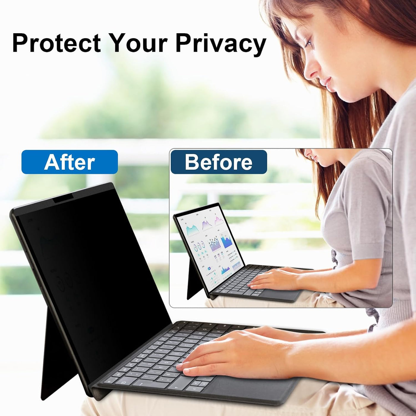 STARY Protector de pantalla de privacidad magnético para Microsoft...