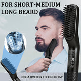 Alisador de barba para hombres, cepillo térmico de alta calidad con...