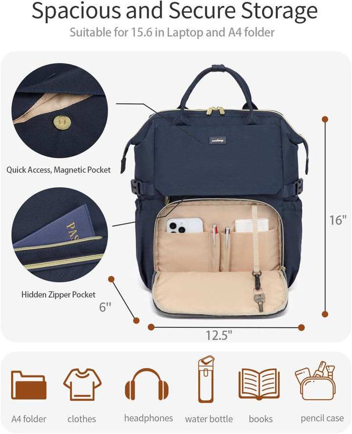 VANKANY Bolsa de libros para mujer, mochila para laptop, bolsas de...