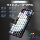 SOLAKAKA A75 PRO Teclado negro para juegos 75% mecánico inalámbrico...